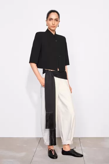 BLAZER CROPPED MANGA CORTA ZW COLLECTION