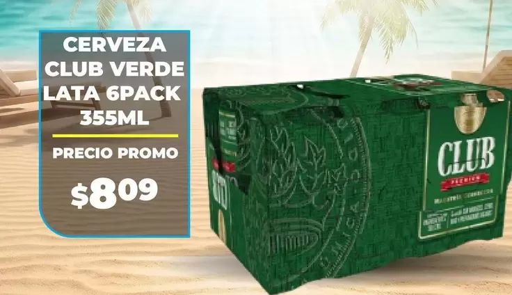 Verde - CERVEZA CLUB VERDE LATA 6PACK 355ML