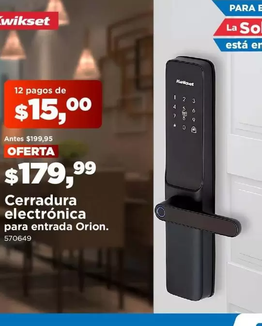 Cerradura electrónica para entrada Orion. 570649