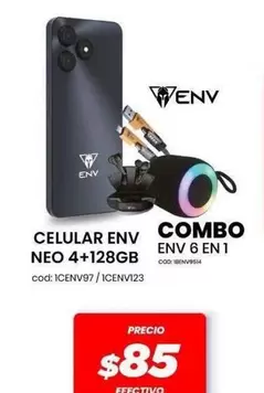 CELULAR ENV NEO 4+128GB COMBO ENV 6 EN 1