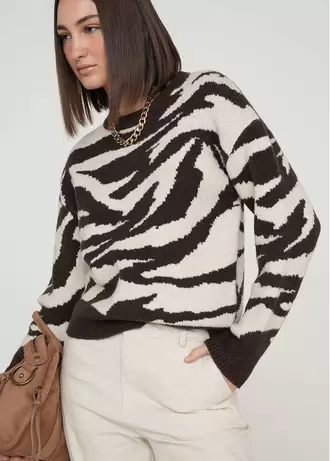 Buzo tejido de animal print