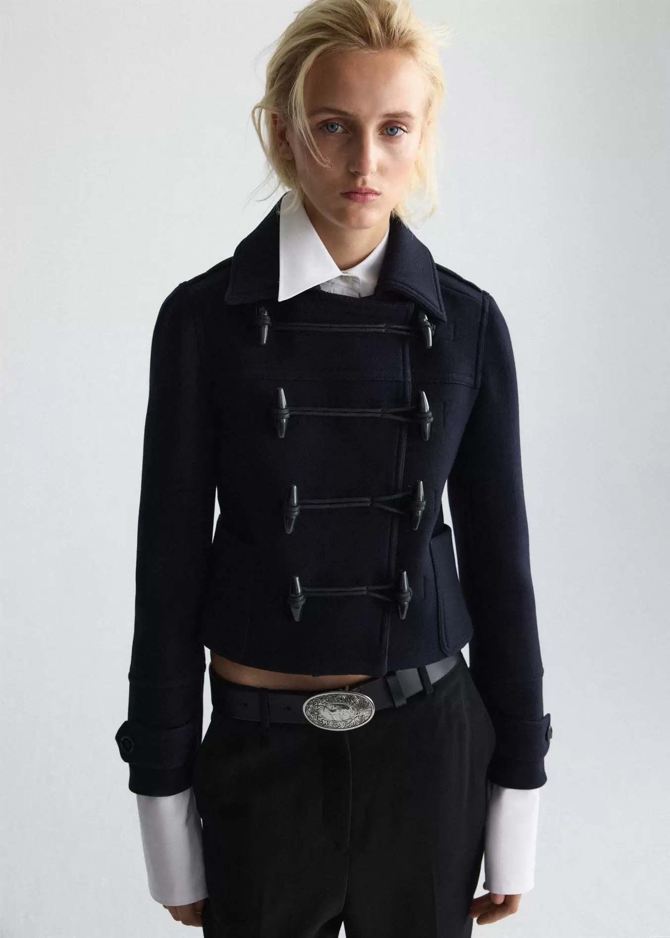 Chaqueta lana alamares