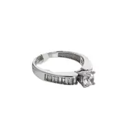 ANILLO ORO BLANCO DE COMPROMISO 18K