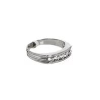 ANILLO ORO BLANCO CON ZIRCONES 18K