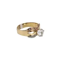 ANILLO COMPROMISO CON ZIRCONES 3 OROS18K