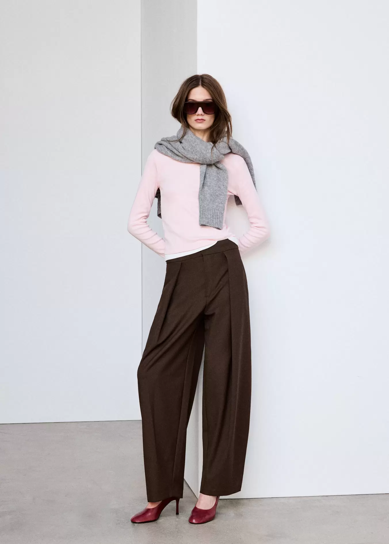 Pantalón balloon pinzas