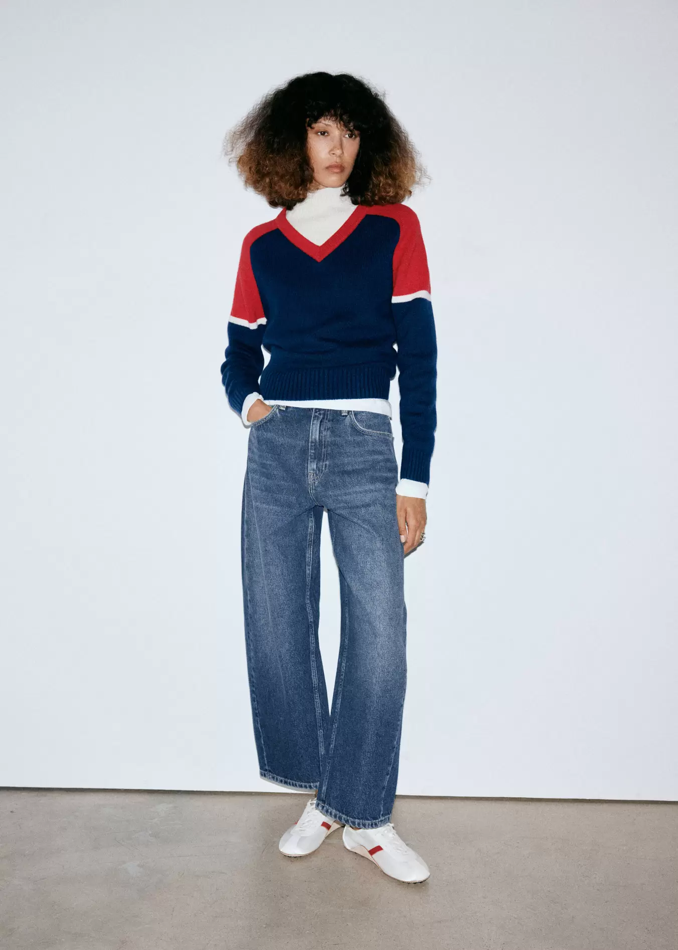 Jeans balloon crop