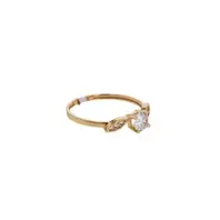 ANILLO COMPROMISO CON ZIRCONES 18K