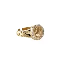 ANILLO DISEÑO ROLEX CON ZIRCONES 18K