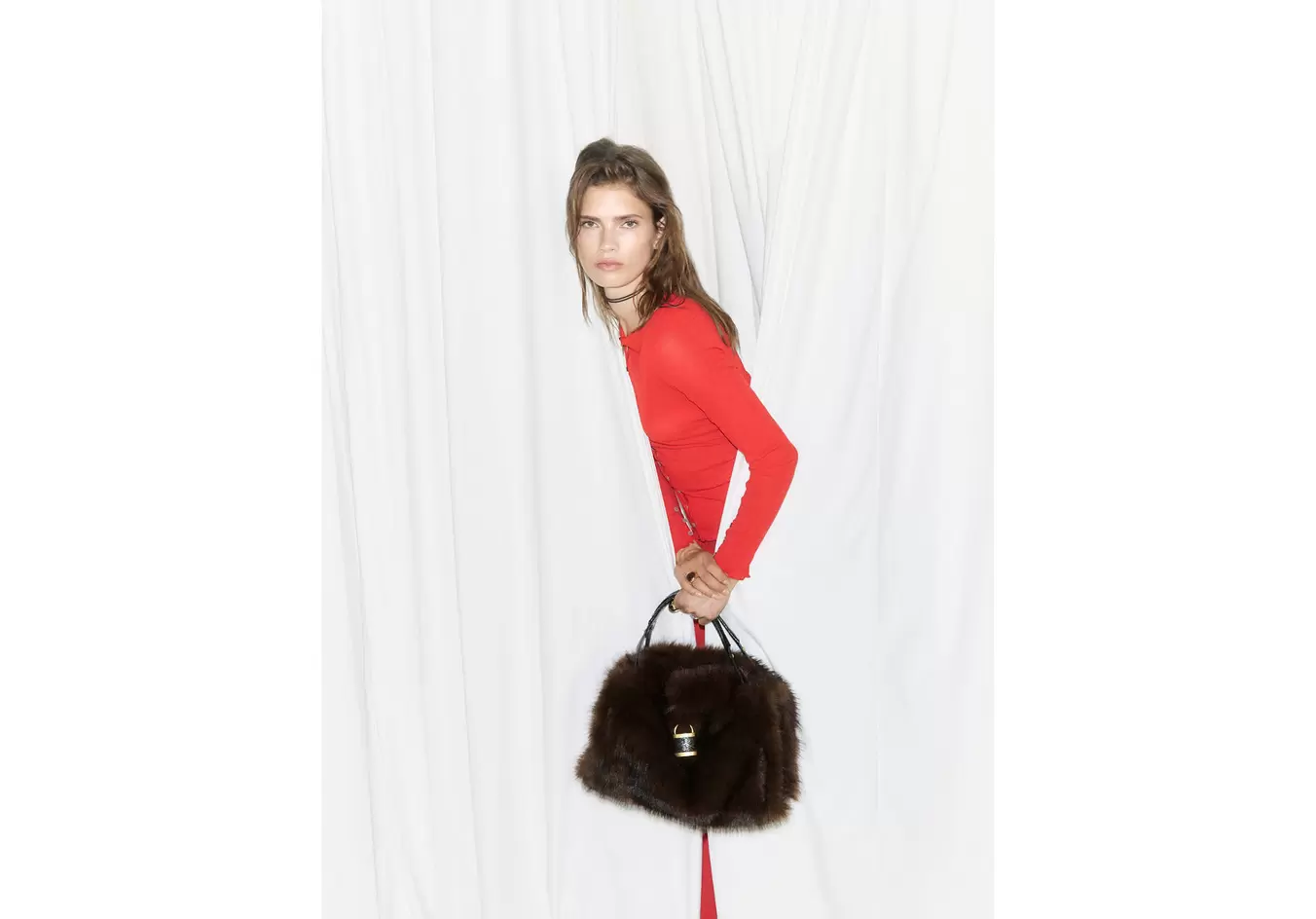 Bolso shopper efecto pelo