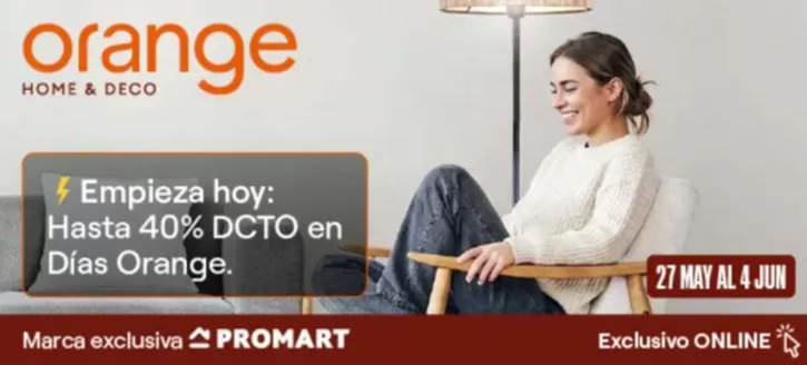 Catálogo Promart Homecenter en Quito | Empieza hoy hasta 40%dsto en dias orange  | 2026-05-28T00:00:00.000Z - 2026-06-04T00:00:00.000Z