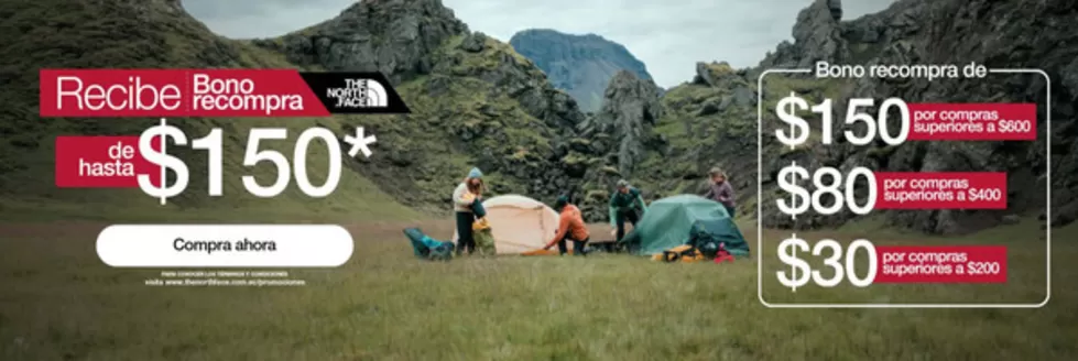 Catálogo The North Face | Recibe bono recompra | 2026-06-05T00:00:00.000Z - 2026-06-30T00:00:00.000Z