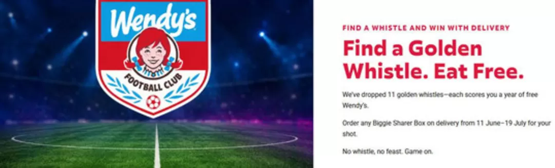 Catálogo Wendys en Guayaquil | Find a golden whistle eat free | 2026-06-10T00:00:00.000Z - 2026-07-19T00:00:00.000Z