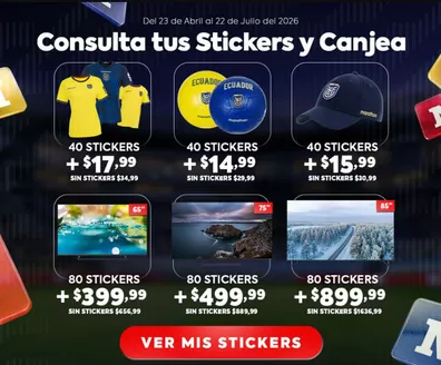 Catálogo Megamaxi | Consulta tus stickers y canjea | 2026-06-12T00:00:00.000Z - 2026-07-31T00:00:00.000Z
