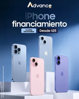 Catálogo Advance | Iphone financiamiento  | 2026-06-24T00:00:00.000Z - 2026-07-24T00:00:00.000Z