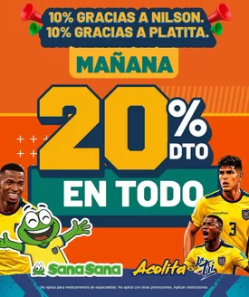 Catálogo Farmacias SanaSana en Amaguaña | 20%dto en todo  | 2026-06-26T00:00:00.000Z - 2026-07-31T00:00:00.000Z