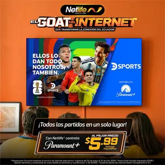 Catálogo Net Life en Manta | El goat del internet | 2026-07-01T00:00:00.000Z - 2026-07-31T00:00:00.000Z