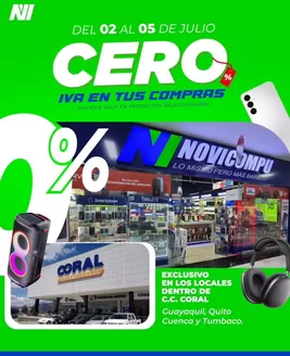Catálogo Novicompu en Cuenca | Cero iva en tus compras | 2026-07-03T00:00:00.000Z - 2026-07-05T00:00:00.000Z