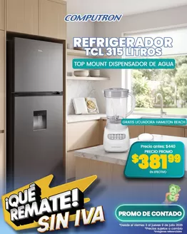 Catálogo Computron en Portoviejo | Refrigerador Tcl | 2026-07-06T00:00:00.000Z - 2026-07-09T00:00:00.000Z