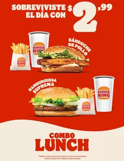 Catálogo Burger King | Sobreviviste el dia con $2.99 | 2026-07-06T00:00:00.000Z - 2026-07-31T00:00:00.000Z
