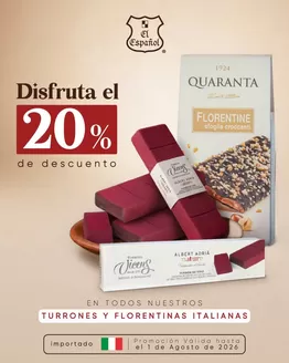 Catálogo El Español | Disfruta el 20% de descuento | 2026-07-08T00:00:00.000Z - 2026-08-01T00:00:00.000Z