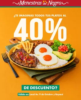 Catálogo Menestras del Negro en Las Lajas | Todos tus platos al 40% dscto | 2026-07-14T00:00:00.000Z - 2026-07-31T00:00:00.000Z