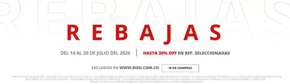 Catálogo Bosi | Rebajas | 2026-07-15T00:00:00.000Z - 2026-07-20T00:00:00.000Z