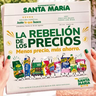 Catálogo Santa Maria en Yaguachi | La rebeleion de los precios | 2026-07-30T00:00:00.000Z - 2026-08-16T00:00:00.000Z