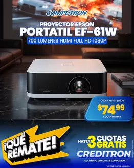 Catálogo Computron en Milagro | Proyector epson | 2026-08-03T00:00:00.000Z - 2026-08-22T00:00:00.000Z