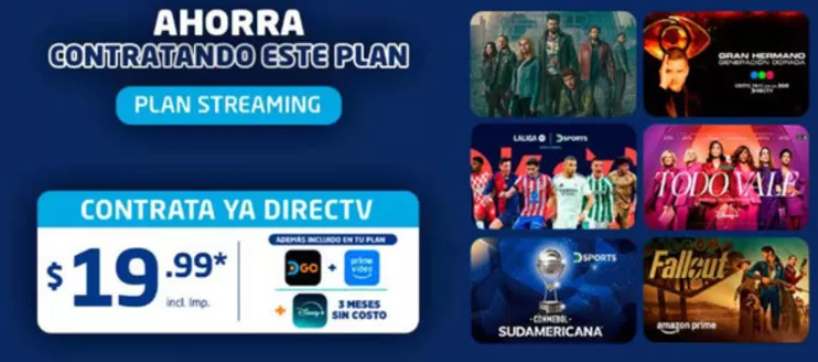 Catálogo DIRECTV en Milagro | Ahorra contratando este plan  | 2026-08-03T00:00:00.000Z - 2026-08-31T00:00:00.000Z