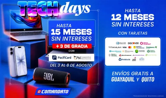 Catálogo Comandato | Tech days | 2026-08-05T00:00:00.000Z - 2026-08-08T00:00:00.000Z