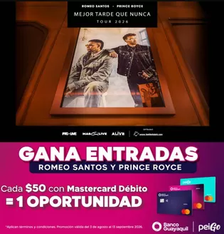 Catálogo Banco Guayaquil | Gana entradas | 2026-08-07T00:00:00.000Z - 2026-09-13T00:00:00.000Z