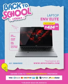 Catálogo Novicompu en Píllaro | Back to school sierra | 2026-08-11T00:00:00.000Z - 2026-08-31T00:00:00.000Z