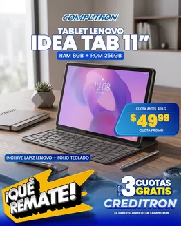 Catálogo Computron | Tablet lenovo | 2026-08-11T00:00:00.000Z - 2026-09-30T00:00:00.000Z