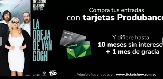 Catálogo Banco Produbanco | Compra tus entradas con tarjetas produbancos  | 2026-08-12T00:00:00.000Z - 2026-09-12T00:00:00.000Z