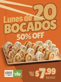 Catálogo Kobe Sushi Express | Lundes de 20 bocados  | 2026-08-18T00:00:00.000Z - 2026-08-31T00:00:00.000Z