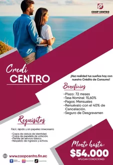 Catálogo Credicentro | Credito de consumo | 2026-08-18T00:00:00.000Z - 2026-08-31T00:00:00.000Z