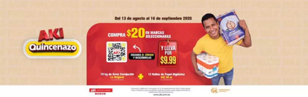 Catálogo Akí en Velasco Ibarra | Catálogo Akí | 2026-08-13T00:00:00.000Z - 2026-09-16T00:00:00.000Z