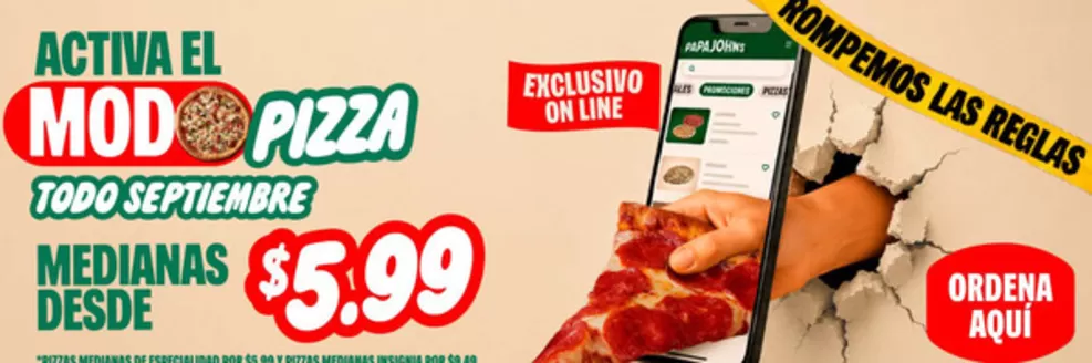 Catálogo Papa John's en Guayaquil | Activa el modo pizza | 2026-09-09T00:00:00.000Z - 2026-09-30T00:00:00.000Z