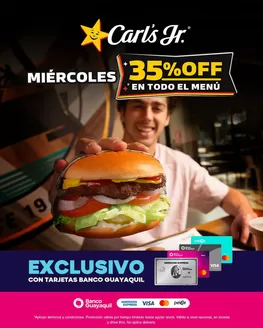 Catálogo Carl's Jr. en La Libertad | Miercoles 35%off en todo el menu | 2026-09-09T00:00:00.000Z - 2026-09-30T00:00:00.000Z