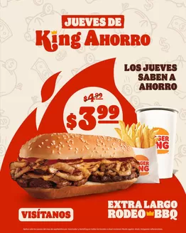 Catálogo Burger King en Guayaquil | Jueves de king ahorro | 2026-09-09T00:00:00.000Z - 2026-09-24T00:00:00.000Z