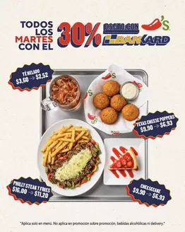 Catálogo Chili's | Todos los martes con el 30% | 2026-09-17T00:00:00.000Z - 2026-09-29T00:00:00.000Z