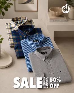 Catálogo Camisas Él | Sale segundo articulo 50%Off | 2026-09-23T00:00:00.000Z - 2026-10-23T00:00:00.000Z