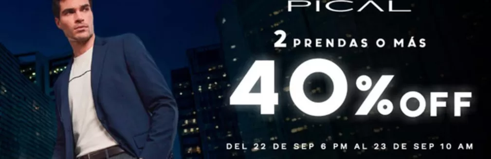 Catálogo Pical | 2prendas o mas 40%off | 2026-09-23T00:00:00.000Z - 2026-09-23T00:00:00.000Z