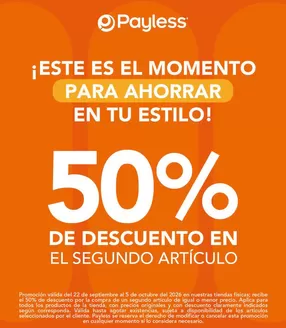 Catálogo Payless | Este es el momento para ahorrar en tu estilo | 2026-09-24T00:00:00.000Z - 2026-10-05T00:00:00.000Z