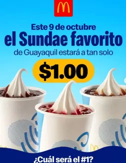 Catálogo McDonald's en Riobamba | Guayaquil estara a tan solo | 2026-10-08T00:00:00.000Z - 2026-10-31T00:00:00.000Z