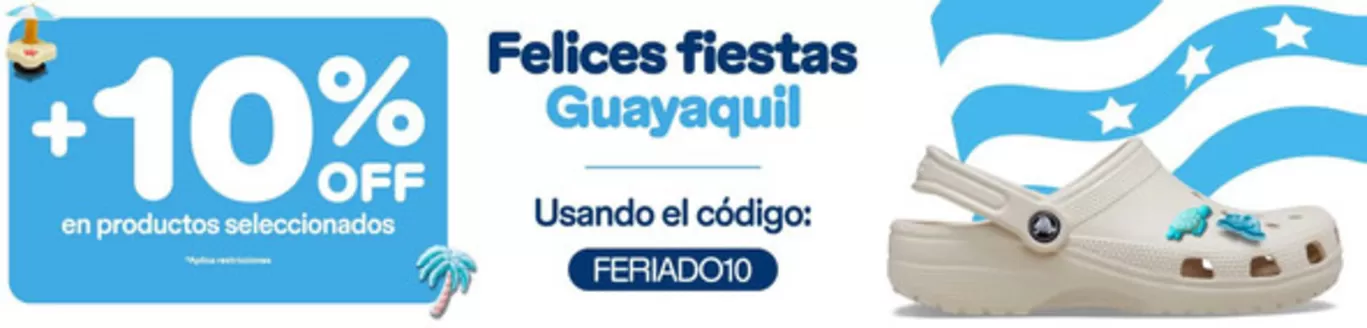 Catálogo Crocs en Sangolquí | +10%off en productos seleccionados  | 2026-10-12T00:00:00.000Z - 2026-10-31T00:00:00.000Z