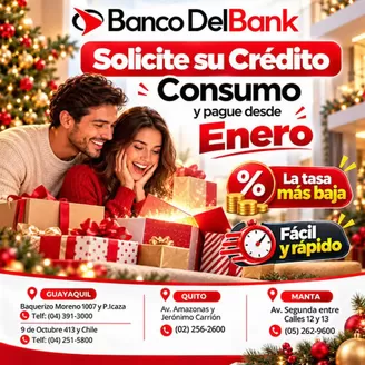 Catálogo Banco Delbank en Tena | Solicite su credito consumo | 2026-10-15T00:00:00.000Z - 2026-12-31T00:00:00.000Z