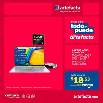Catálogo Artefacta en Balzar | Ahorra ahora con nuestras ofertas | 2026-10-18T00:00:00.000Z - 2026-11-01T00:00:00.000Z