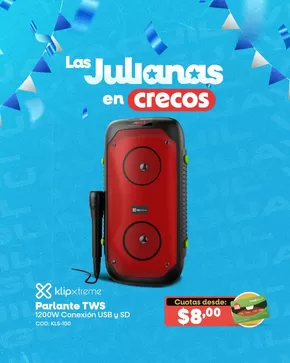 Catálogo Crecos en Naranjal | Las julianas en crecos  | 2025-07-28T00:00:00.000Z - 2025-07-31T00:00:00.000Z